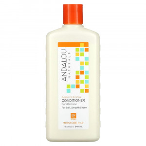 Andalou Naturals, кониционер с глубоким увлажнением, для придания волосам мягкости, гладкости и блеска, «Аргановое масло и масло ши», 340 мл (11,5 жидк. унций)