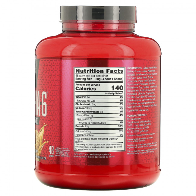 BSN, Syntha-6 Isolate, протеиновая смесь для приготовления напитка, печенье с арахисовой пастой, 1,82 кг (4,02 фунта)