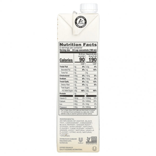 Tazo Teas, органический латте, концентрат черного чая, 946 мл (32 жидк. унции)