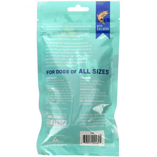 Himalayan Pet Supply, Himalayan Dog Treats, Cubits, лакомство для собак любого размера, кубики, с лососем, 99,2 г (3,5 унции) Himalayan Pet Supply, Himalayan Dog Treats, Cubits, лакомство для собак любого размера, кубики, с лососем, 99,2 г (3,5 унции)