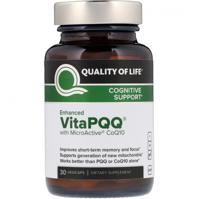Quality of Life Labs, VitaPQQ, поддержка когнитивных функций, 30 вегетарианских капсул Quality of Life Labs, VitaPQQ, поддержка когнитивных функций, 30 вегетарианских капсул