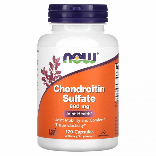 NOW Foods, Chondroitin Sulfate, 600 мг, 120 капсул NOW Foods, Chondroitin Sulfate, 600 мг, 120 капсул