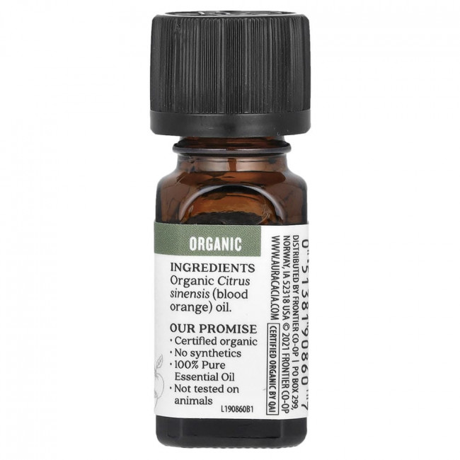 Aura Cacia, органическое чистое эфирное масло красного апельсина, 7,4 мл (0,25 жидких унций) (товар снят с производства)
