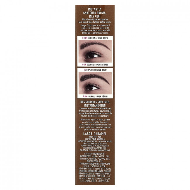 NYX Professional Makeup, Lift & Snatch! Brow Tint Pen, 05 Caramel, 0.03 fl oz (1 ml) NYX Professional Makeup, Lift & Snatch! Brow Tint Pen, 05 Caramel, 0.03 fl oz (1 ml)