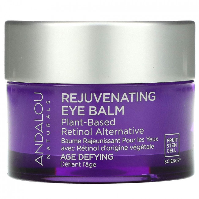 Andalou Naturals, омолаживающий бальзам для кожи вокруг глаз, растительная альтернатива ретинолу, антивозрастной эффект, 13 г (0,45 унции) Andalou Naturals, омолаживающий бальзам для кожи вокруг глаз, растительная альтернатива ретинолу, антивозрастной эффект, 13 г (0,45 унции)