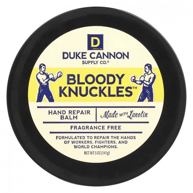 Duke Cannon Supply Co., Bloody Knuckles™, бальзам для восстановления рук, без отдушек, 141 г (5 унций)