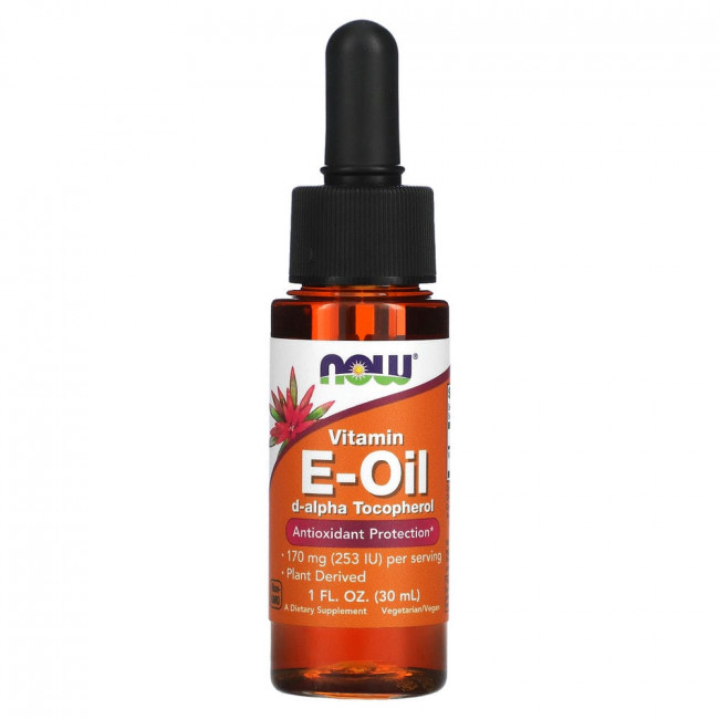 NOW Foods, натуральное масло с витамином E, антиоксидантная защита, 30 мл (1 жидк. унция) NOW Foods, натуральное масло с витамином E, антиоксидантная защита, 30 мл (1 жидк. унция)