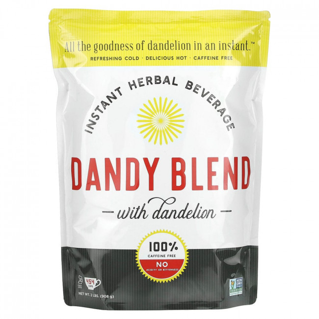 Dandy Blend, растворимый травяной напиток с одуванчиком, без кофеина, 908 г (2 фунта) Dandy Blend, растворимый травяной напиток с одуванчиком, без кофеина, 908 г (2 фунта)