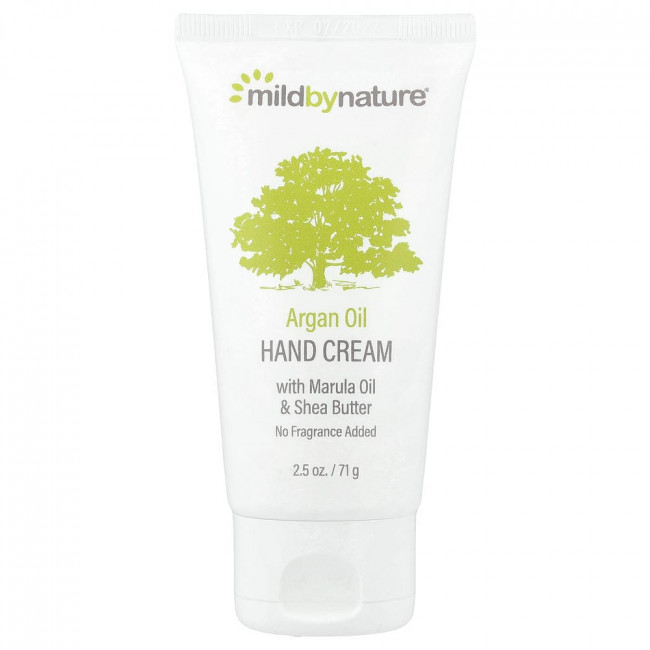 Успокаивающий крем для рук Mild By Nature с аргановым маслом, маслом марулы, кокосовым маслом и маслом ши, без запаха, 71 г (2,5 унции) Успокаивающий крем для рук Mild By Nature с аргановым маслом, маслом марулы, кокосовым маслом и маслом ши, без запаха, 71 г (2,5 унции)