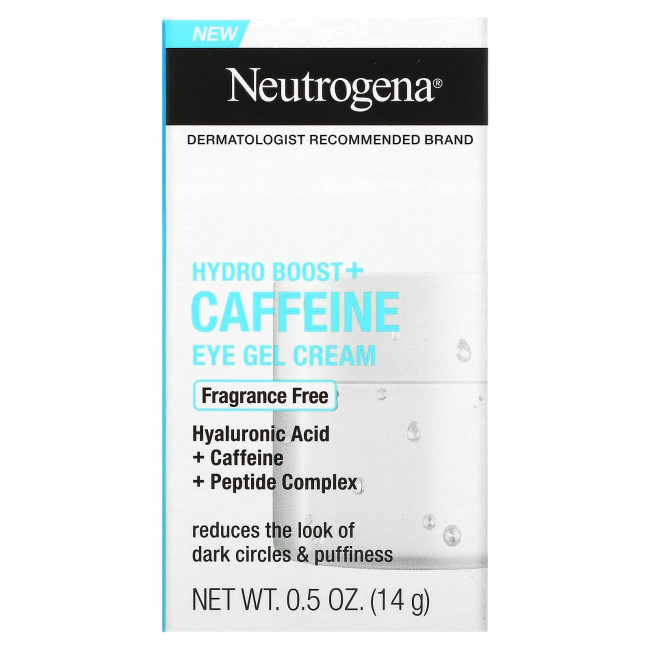 Neutrogena, Крем-гель для кожи вокруг глаз с кофеином Hydro Boost, без отдушек, 14 г (0,5 унции) Neutrogena, Крем-гель для кожи вокруг глаз с кофеином Hydro Boost, без отдушек, 14 г (0,5 унции)