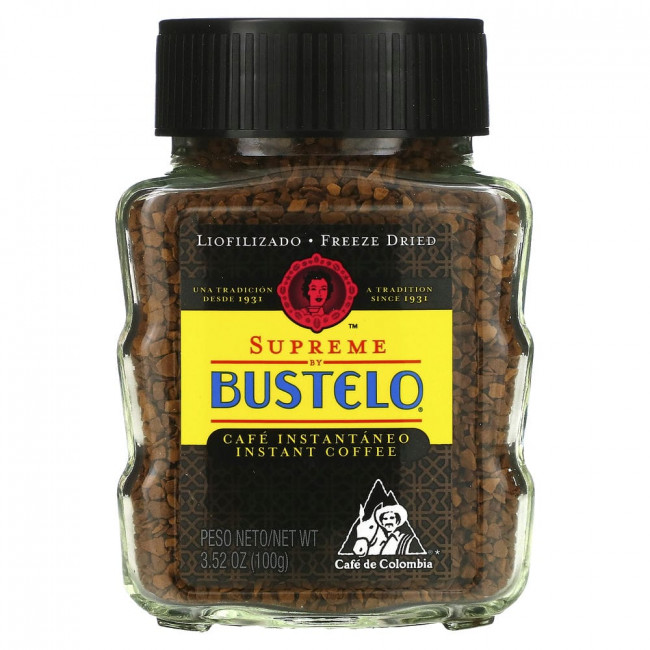 Caf? Bustelo, Supreme by Bustelo, растворимый кофе, сублимированный, 100 г (3,52 унции) Caf? Bustelo, Supreme by Bustelo, растворимый кофе, сублимированный, 100 г (3,52 унции)