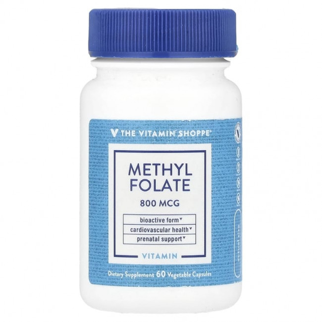 The Vitamin Shoppe, Метилфолат, 800 мкг, 60 растительных капсул The Vitamin Shoppe, Метилфолат, 800 мкг, 60 растительных капсул