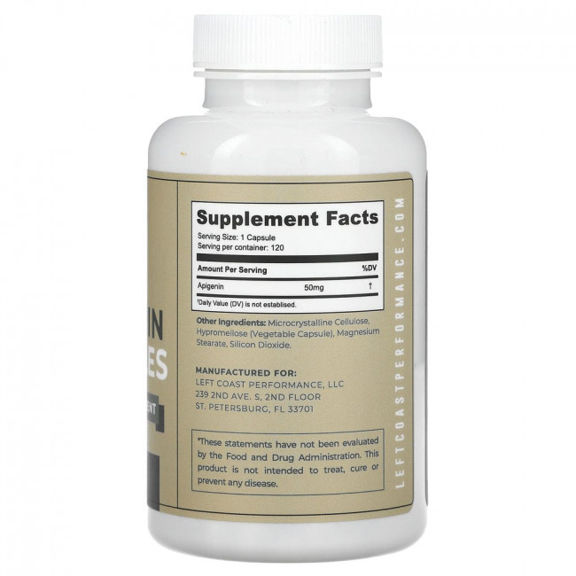 Left Coast Performance, Apigenin Capsules, 120 Capsules
