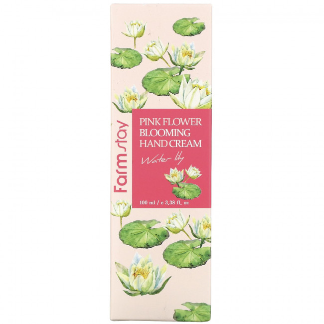 Farmstay, Pink Flower Blooming Hand Cream, Water Lily, 3.38 fl oz (100 ml)