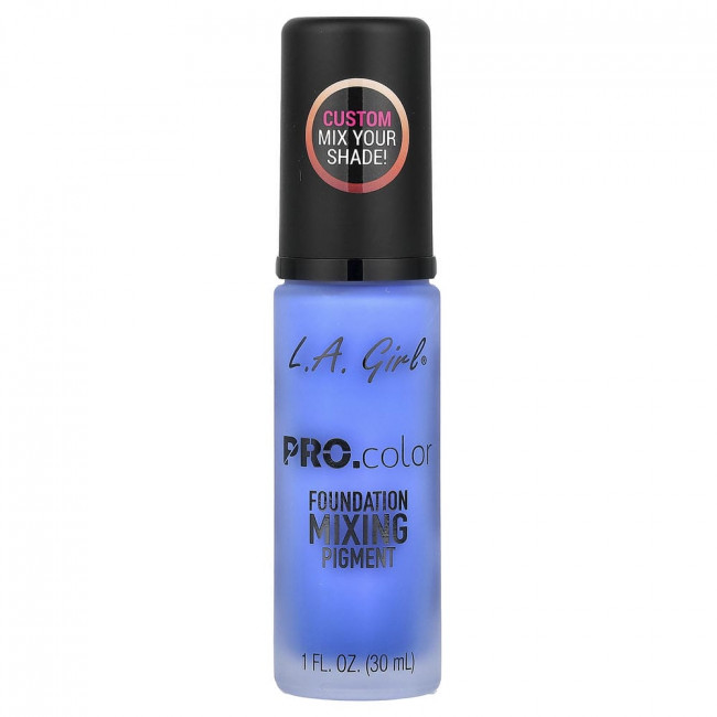 LA Girl, PRO.color, пигмент для смешивания тональных основ, GLM714 синий, 30 мл (1 жидкая унция)