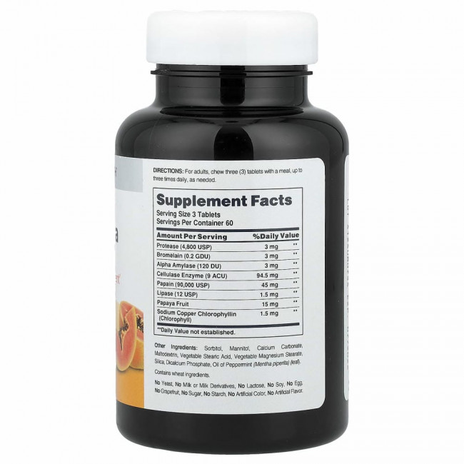 American Health, Super Papaya Enzyme Plus, 180 жевательных таблеток American Health, Super Papaya Enzyme Plus, 180 жевательных таблеток