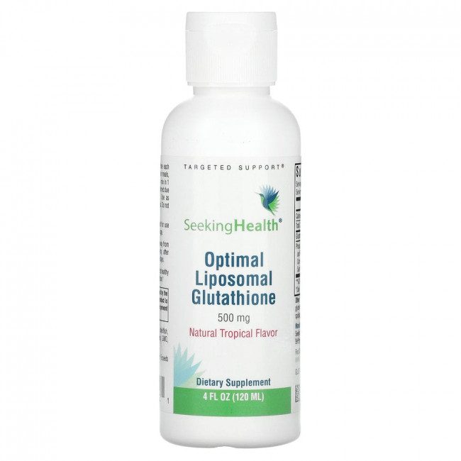 Seeking Health, Optimal Liposomal Glutathione, натуральный тропический, 500 мг, 120 мл (4 жидк. Унции)