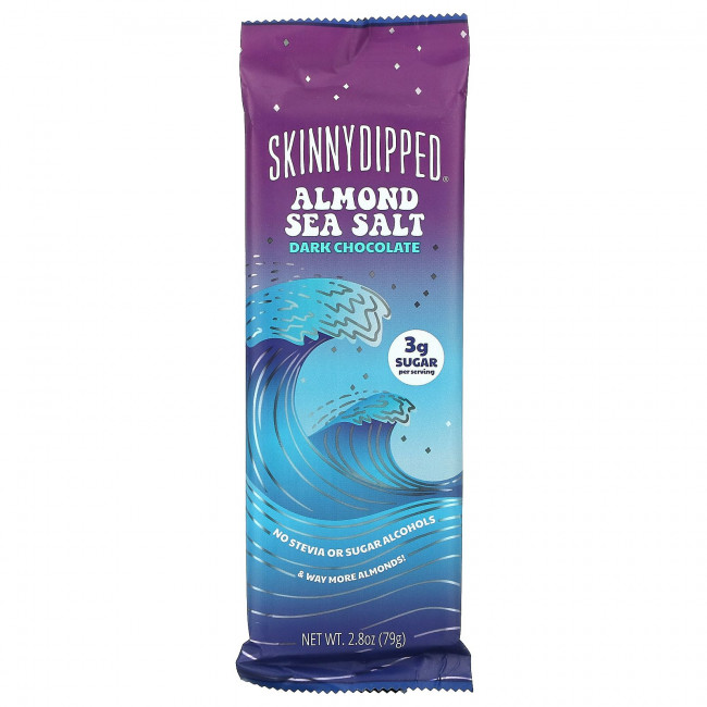 SkinnyDipped, Миндаль с морской солью, темный шоколад, 79 г (2,8 унции) SkinnyDipped, Миндаль с морской солью, темный шоколад, 79 г (2,8 унции)