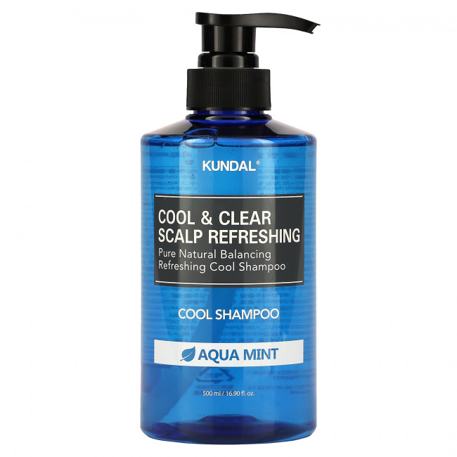 Kundal, Освежающий шампунь Cool & Clear для кожи головы, вода с мятой, 500 мл (16,9 жидк. Унции) Kundal, Освежающий шампунь Cool & Clear для кожи головы, вода с мятой, 500 мл (16,9 жидк. Унции)