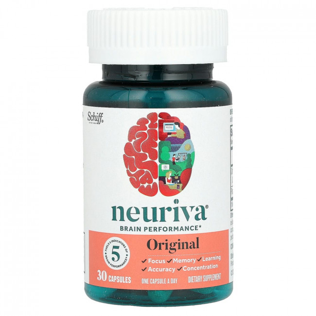 Schiff, Neuriva Brain Performance, оригинальный продукт, 30 капсул Schiff, Neuriva Brain Performance, оригинальный продукт, 30 капсул