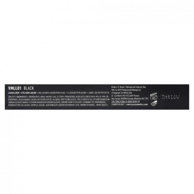 NYX Professional Makeup, Vivid Matte Liquid Eyeliner, 01 Black, 0.06 fl oz (2 ml) NYX Professional Makeup, Vivid Matte Liquid Eyeliner, 01 Black, 0.06 fl oz (2 ml)
