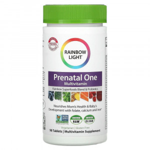 Rainbow Light, Prenatal One, пренатальные мультивитамины, 90 таблеток