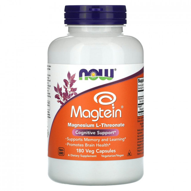 NOW Foods, Magtein`` 180 растительных капсул