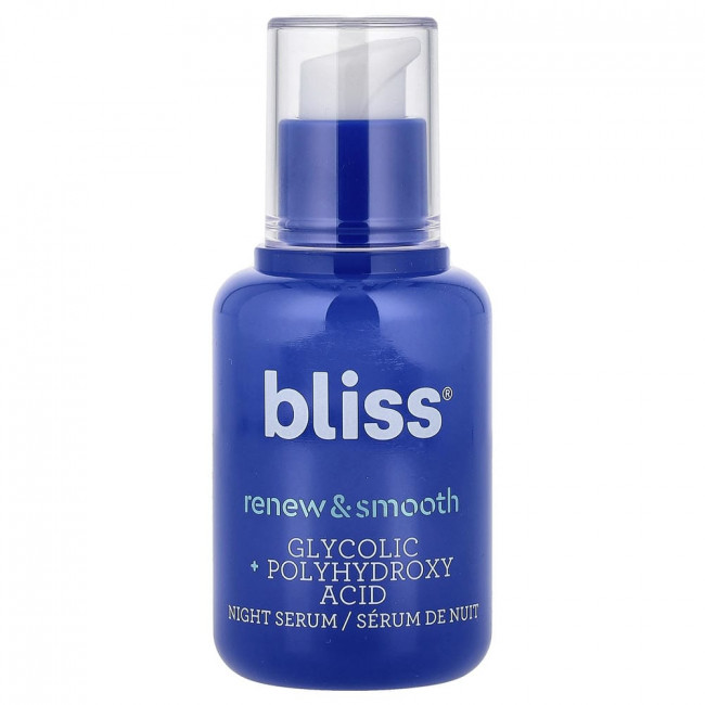 Bliss, Renew & Smooth, Resurfacing Night Serum, 1 fl oz (30 ml)