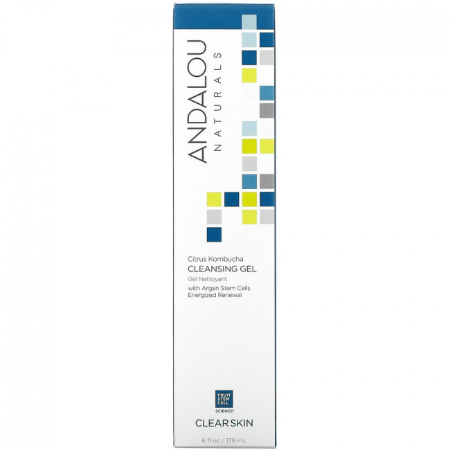 Andalou Naturals, очищающий гель с цитрусовыми и чайным грибом, для чистоты кожи, 178 мл (6 жидк. унций) Andalou Naturals, очищающий гель с цитрусовыми и чайным грибом, для чистоты кожи, 178 мл (6 жидк. унций)