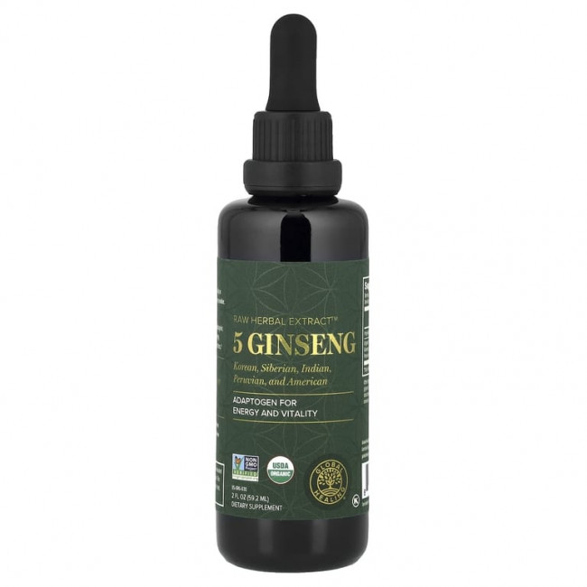 Global Healing, Raw Herbal Extract ™, женьшень 5, 59,2 мл (2 жидк. Унции) Global Healing, Raw Herbal Extract ™, женьшень 5, 59,2 мл (2 жидк. Унции)