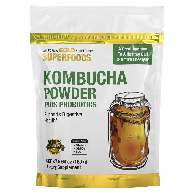 California Gold Nutrition, SUPERFOODS - порошок чайного гриба с пробиотиками, 160 г (5,64 унции) California Gold Nutrition, SUPERFOODS - порошок чайного гриба с пробиотиками, 160 г (5,64 унции)