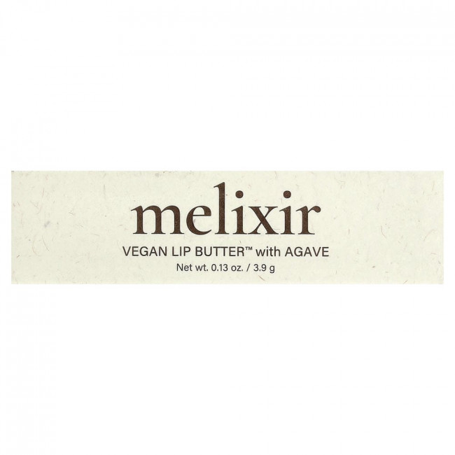 Melixir, веганский бальзам для губ с агавой, 01 Agave, 0.13 унции (3.9 г)