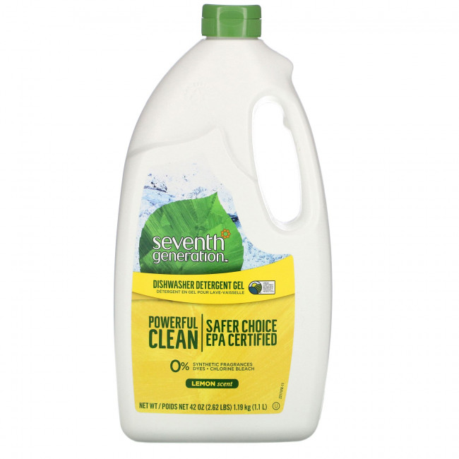 Seventh Generation, гель для посудомоечной машины, лимон, 1,19 кг (42 жидк. унции) Seventh Generation, гель для посудомоечной машины, лимон, 1,19 кг (42 жидк. унции)
