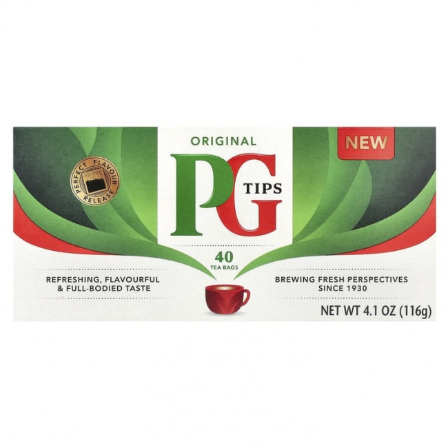PG Tips, Original Tea, 40 чайных пакетиков, 116 г (4,1 унции) PG Tips, Original Tea, 40 чайных пакетиков, 116 г (4,1 унции)