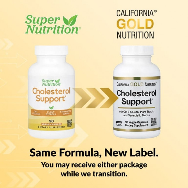 California Gold Nutrition, добавка для поддержки уровня холестерина, с концентратом овсяного бета-глюкана, растительными стеролами, смесью овощей и пищеварительной смесью, 90 вегетарианских капсул California Gold Nutrition, добавка для поддержки уровня холестерина, с концентратом овсяного бета-глюкана, растительными стеролами, смесью овощей и пищеварительной смесью, 90 вегетарианских капсул