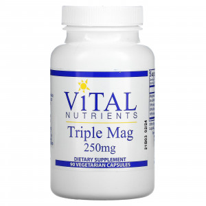 Vital Nutrients, Triple Mag, 250 мг, 90 вегетарианских капсул