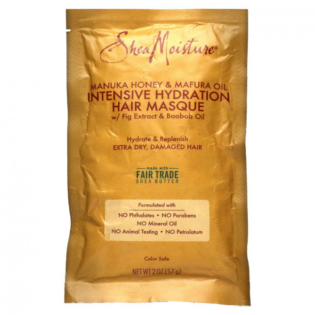 SheaMoisture, маска для интенсивного увлажнения волос с медом манука и маслом мафуры, 59 мл (2 жидк. унции) SheaMoisture, маска для интенсивного увлажнения волос с медом манука и маслом мафуры, 59 мл (2 жидк. унции)