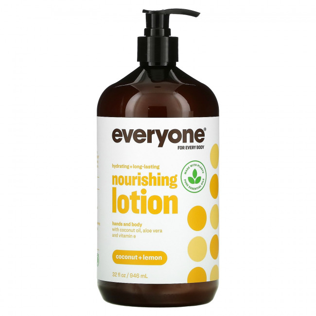 Everyone, Everyone Lotion, лосьон 3 в 1, кокос и лимон, 946 мл (32 жидк. унции) Everyone, Everyone Lotion, лосьон 3 в 1, кокос и лимон, 946 мл (32 жидк. унции)