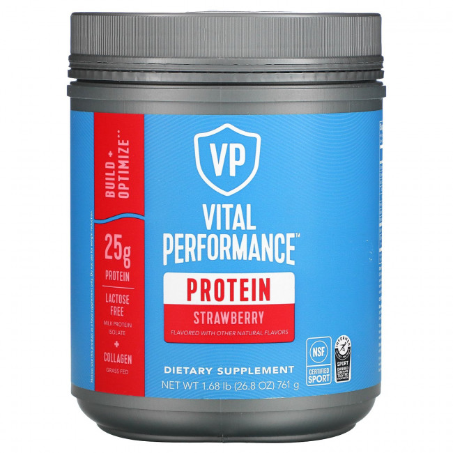 Vital Proteins, Vital Performance Protein, клубника, 761 г (1,68 фунта) Vital Proteins, Vital Performance Protein, клубника, 761 г (1,68 фунта)