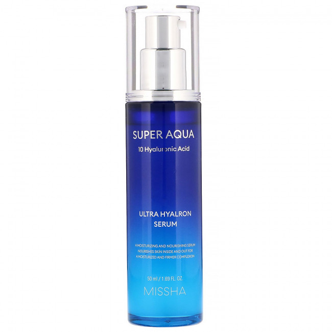 Missha, Super Aqua Ultra Hyalron, сыворотка, 50 мл (1,69 жидк. унции) Missha, Super Aqua Ultra Hyalron, сыворотка, 50 мл (1,69 жидк. унции)