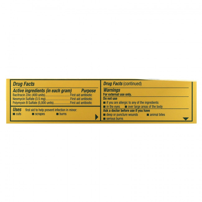 Neosporin, Мазь с антибиотиком для первой помощи, оригинальная, 14,2 г (0,5 унции) Neosporin, Мазь с антибиотиком для первой помощи, оригинальная, 14,2 г (0,5 унции)