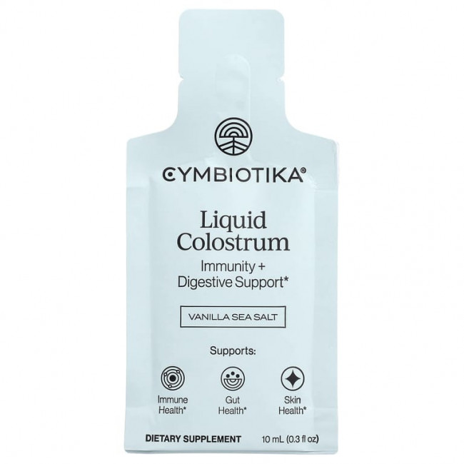 Cymbiotika, молозиво, ваниль и морская соль, 26 пакетиков по 10 мл (0,3 жидк. унции)