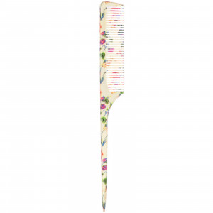 The Vintage Cosmetic Co., Tail Comb, Fabulously Floral, 1 Count
