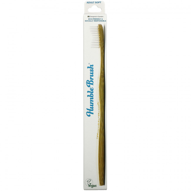 The Humble Co., Humble Brush, для взрослых, мягкая, белая, 1 зубная щетка