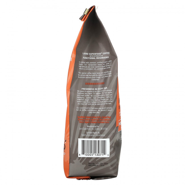 Laird Superfood, Органический перуанский кофе, молотый, средней обжарки, 340 г (12 унций) Laird Superfood, Органический перуанский кофе, молотый, средней обжарки, 340 г (12 унций)