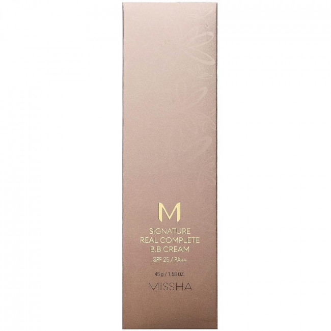 Missha, M Signature Real Complete, BB-крем, SPF 25/PA ++, № 23, натуральный бежевый с желтым подтоном, 45 г (1,58 унции) Missha, M Signature Real Complete, BB-крем, SPF 25/PA ++, № 23, натуральный бежевый с желтым подтоном, 45 г (1,58 унции)