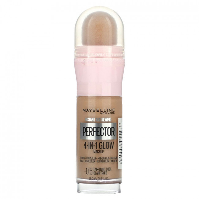 Maybelline, Instant Age Rewind, Perfector 4-in-1 Glow Makeup, 0.5 Fair-Light Cool, 0.68 fl oz (20 ml)