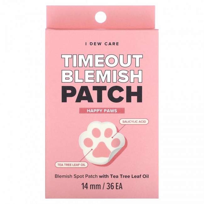 I Dew Care, Timeout Blemish Patch, Happy Paws, 36 Patches