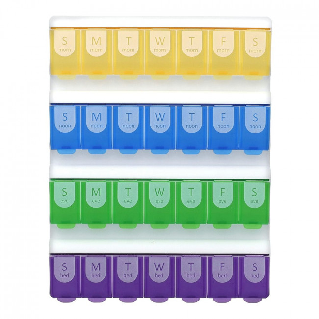 Ezy Dose, Weekly 4/Day with Easy-Fill Medtime Planner, 1 Count