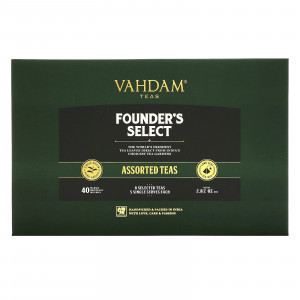 Vahdam Teas, Founder's Select, ассорти чаев, 40 чайных пакетиков, 80 г ,(2,82 унции)